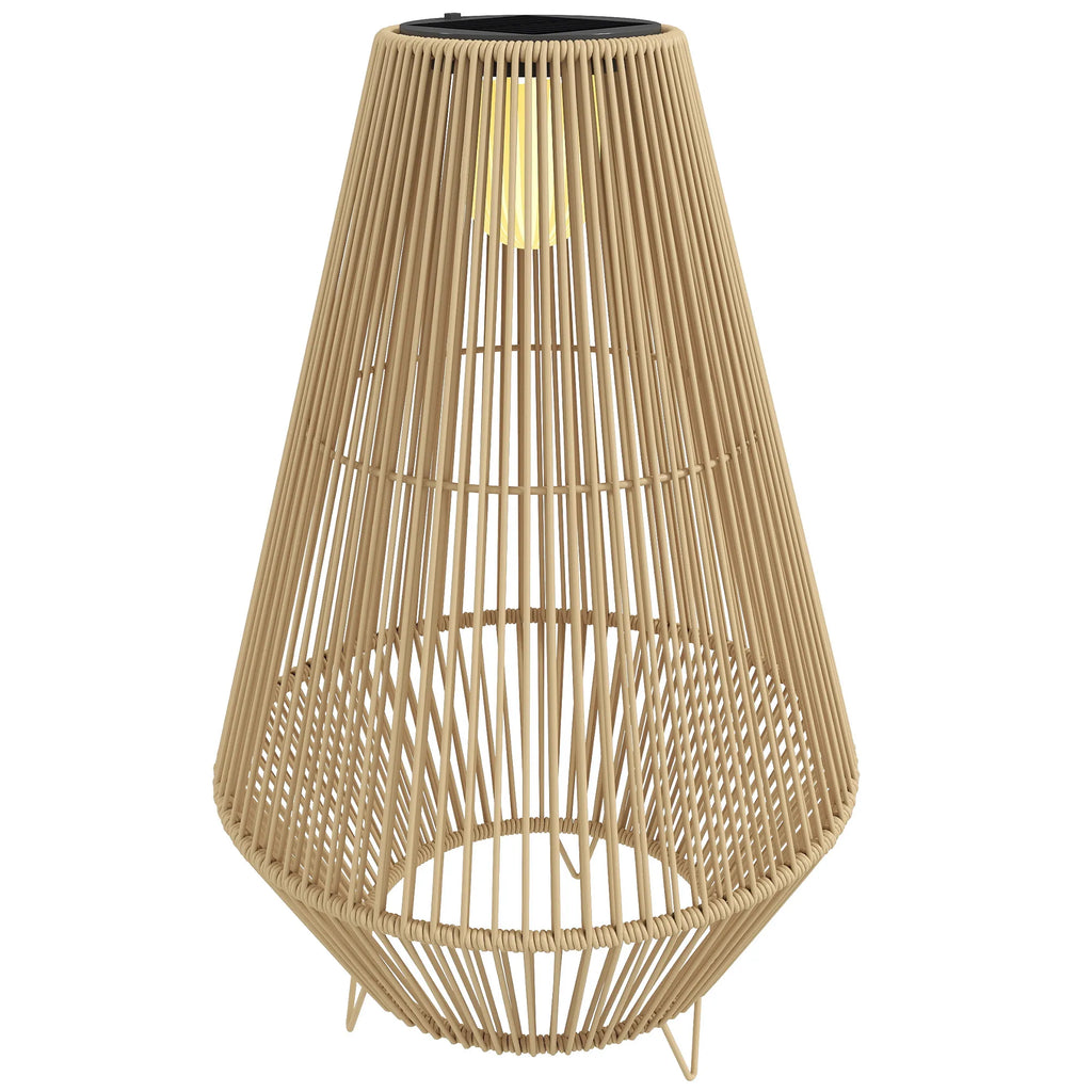 Saulės stovas Rattan saulės lempos su šviesos jutikliu LED saulės lempa boho stiliaus IP44 atspari vandeniui