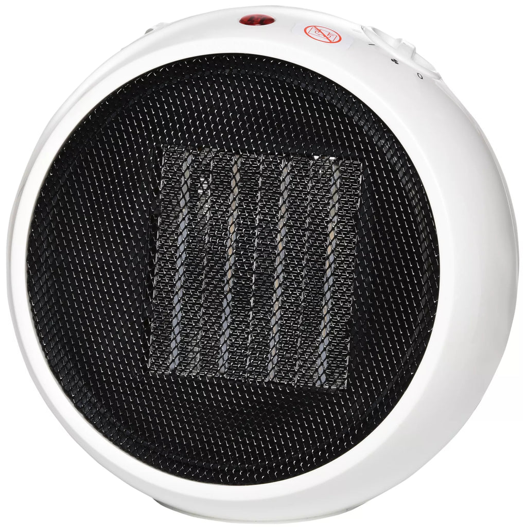Elektrinis šildytuvas, ventiliatorius, šildytuvas, šildymo prietaisas, šiluma 900W/1500W Plastikas Baltas+Juodas 22 x 18,5 x 21 cm