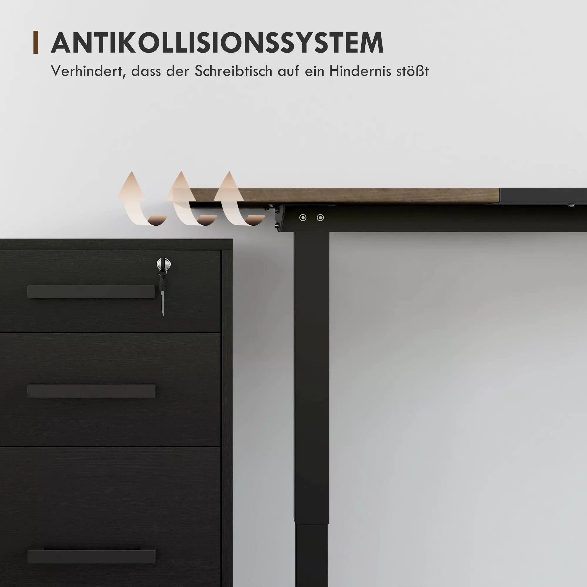 Aukščio reguliuojamas stalas Elektrinis 140 x 70 cm Kompiuterio stalas su 4 atminties valdymo funkcijomis, 4 dalių stalviršis, stovimojo-sėdimojo stalo su apsauga nuo susidūrimo, apsauga nuo perkaitimo Juodas