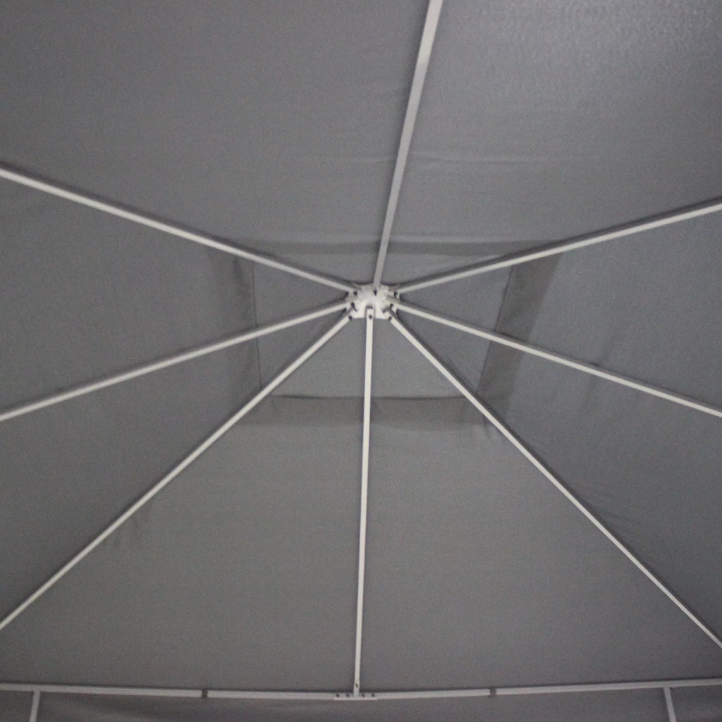 Sodo paviljonas 2,95 x 2,95 m Paviljonas Sodo palapinė Šventinė palapinė Vakarėlių palapinė Plienas Poliesteris Pilka