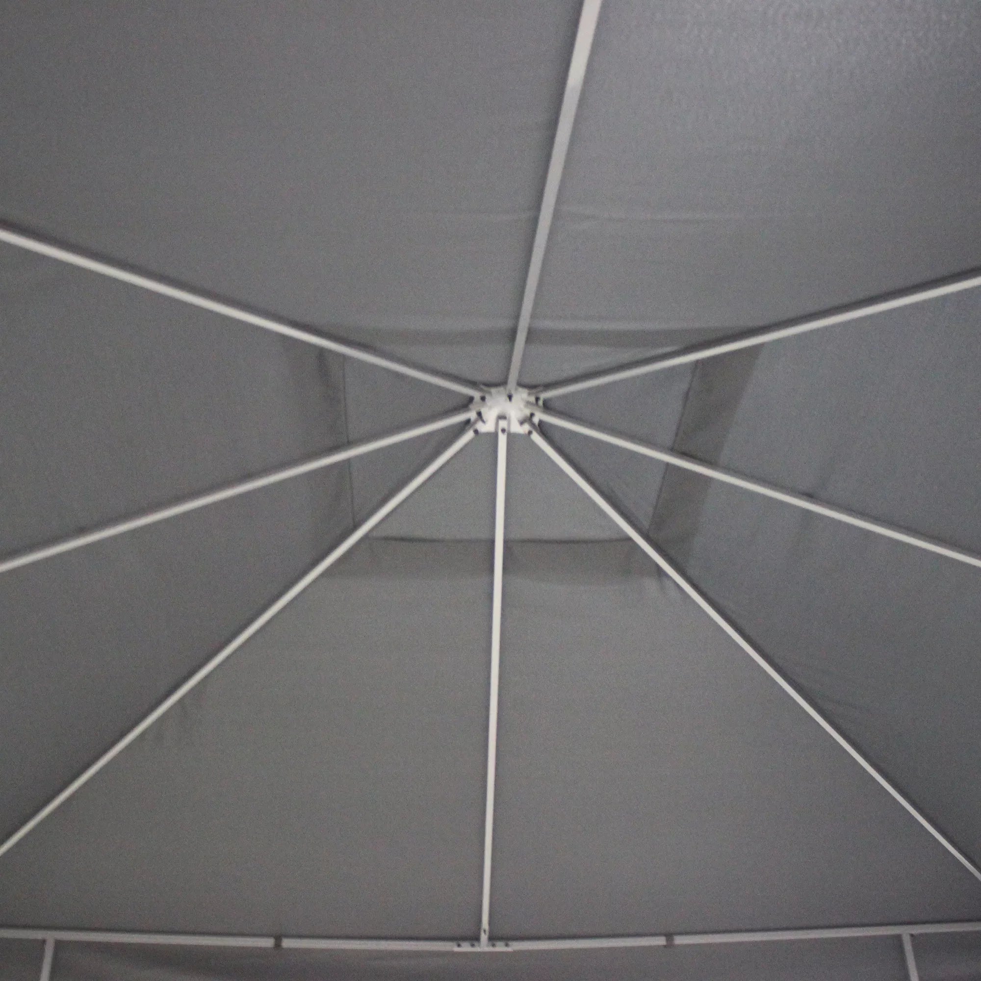 Sodo paviljonas 2,95 x 2,95 m Paviljonas Sodo palapinė Šventinė palapinė Vakarėlių palapinė Plienas Poliesteris Pilka
