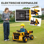 Informacinė grafika apie elektrinę savivarčio verčiamą dėžę