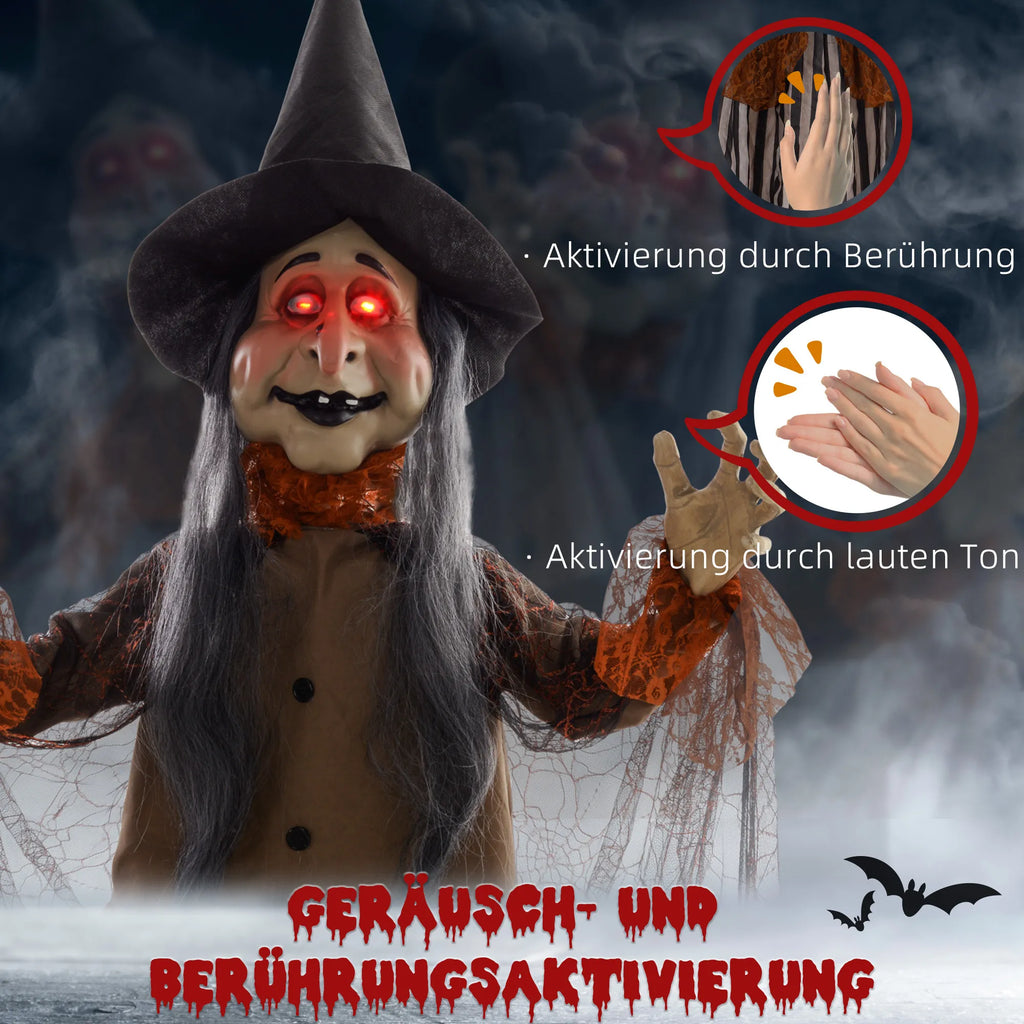 Halloweeno dekoracija raganos figūra su stebuklingų gėrimų buteliuku, 183 cm