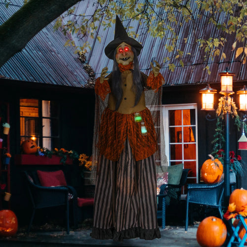 Halloweeno dekoracija raganos figūra su stebuklingų gėrimų buteliuku, 183 cm