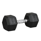 Hantel 12,5 kg neslystančia rankena, juoda