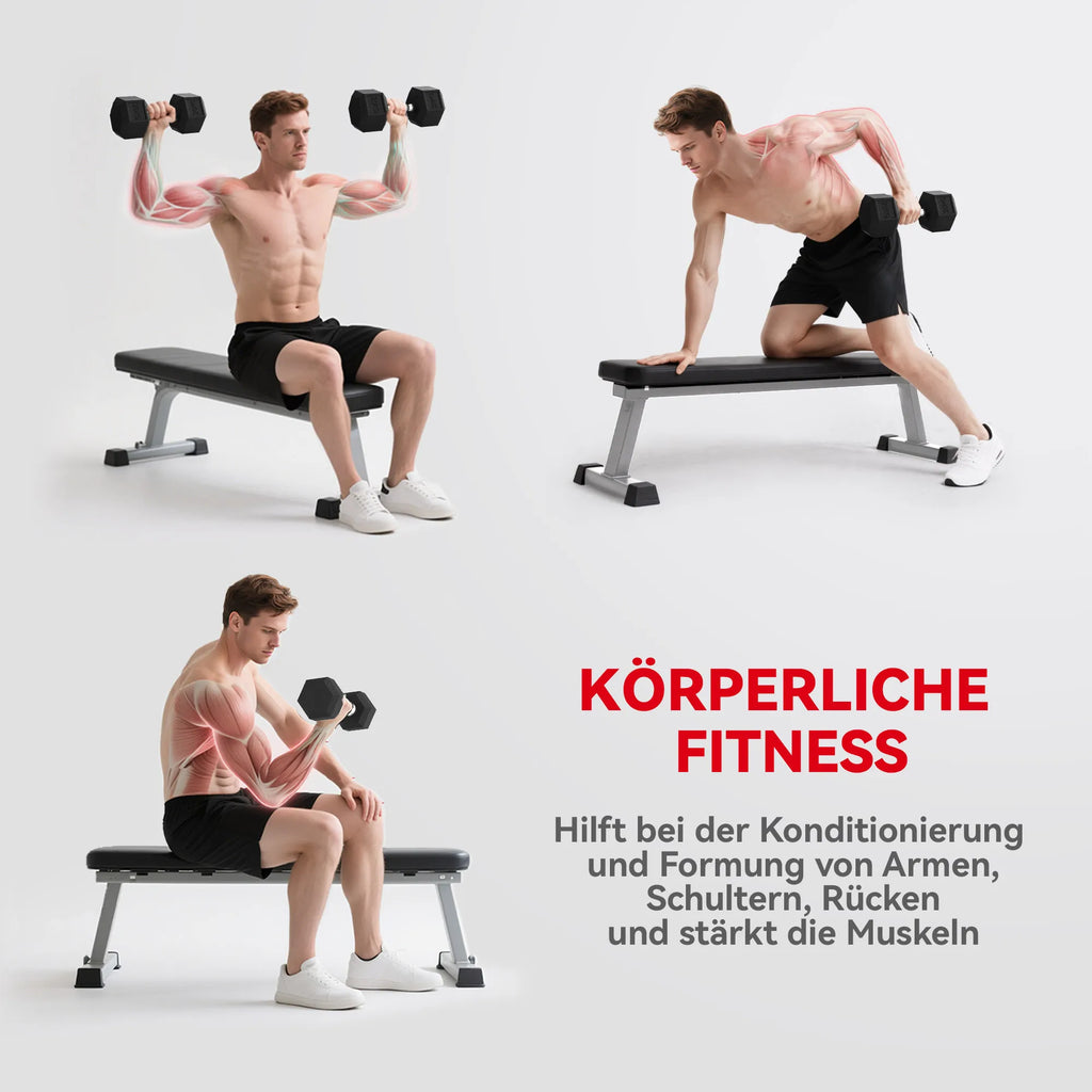Hantelis su rantuota rankena, 20 kg, juodas
