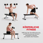 Hantelis su rantuota rankena, 20 kg, juodas