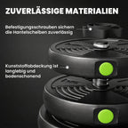 Hantelių komplektas 2-in-1, reguliuojamas, 30 kg, juodai žalias
