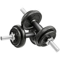 Hantelių rinkinys 2-in-1 reguliuojamas iki 20 kg, pilkas