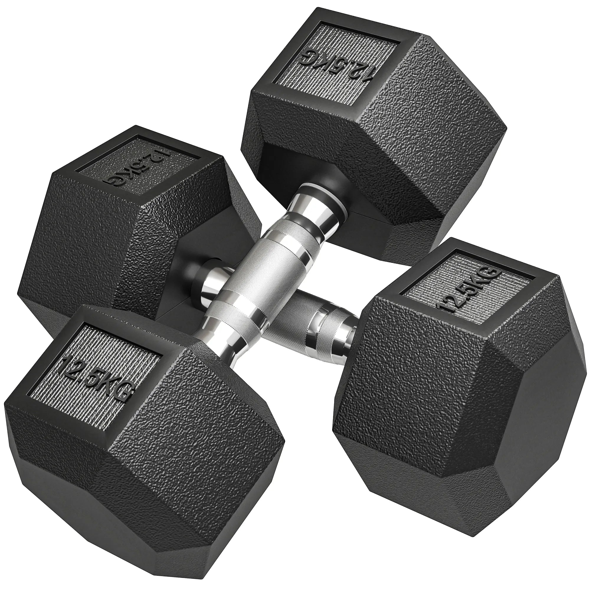 Hantelių rinkinys 2 x 12,5 kg, juodi