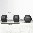 Hantelių rinkinys 2 x 12,5 kg, juodi