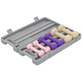 Hantelių rinkinys 6 vnt. su dėklu, 0,5–1,5 kg, rožinė/violetinė/ruda