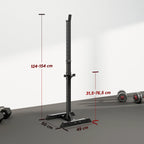 Hantelių stovai, 2 vnt., iki 150 kg, reguliuojamo aukščio, 52 × 48 × 160 cm