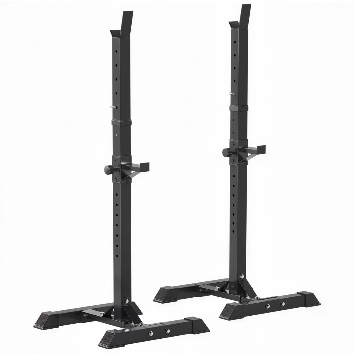 Hantelių stovai, 2 vnt., iki 150 kg, reguliuojamo aukščio, 52 × 48 × 160 cm