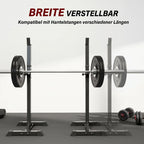 Hantelių stovai, 2 vnt., iki 150 kg, reguliuojamo aukščio, 52 × 48 × 160 cm
