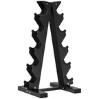 Hantelių stovas 5 poroms, 100 kg, juodas
