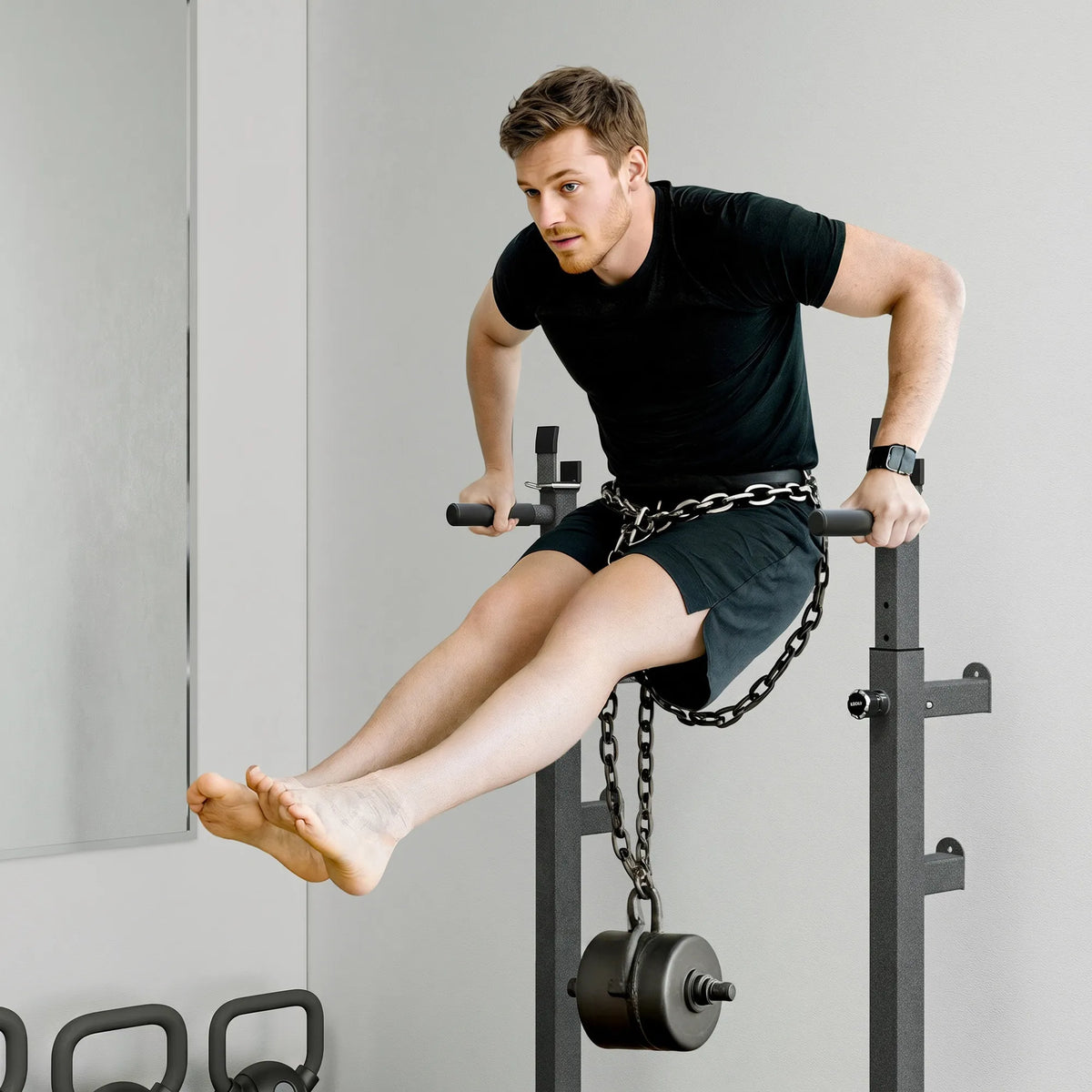 Hantelių stovas, reguliuojamo aukščio ir pločio, iki 150 kg