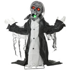 Helovino dekoracija – judantis skeletas / zombis, su judesio jutikliu, LED ir garsu, 75 cm