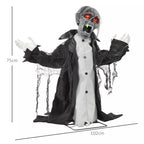 Helovino dekoracija – judantis skeletas / zombis, su judesio jutikliu, LED ir garsu, 75 cm