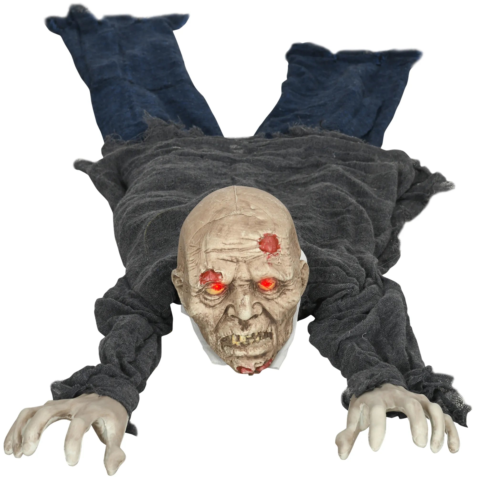 Helovino dekoracija zombis, 159 cm, šviečiančios akys, garsas ir judesys