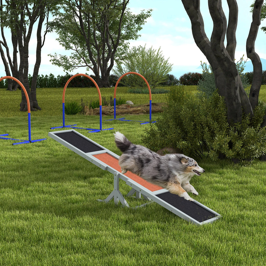 Šunų agility sūpynės dresūrai, stacionarios, 180x30x30 cm