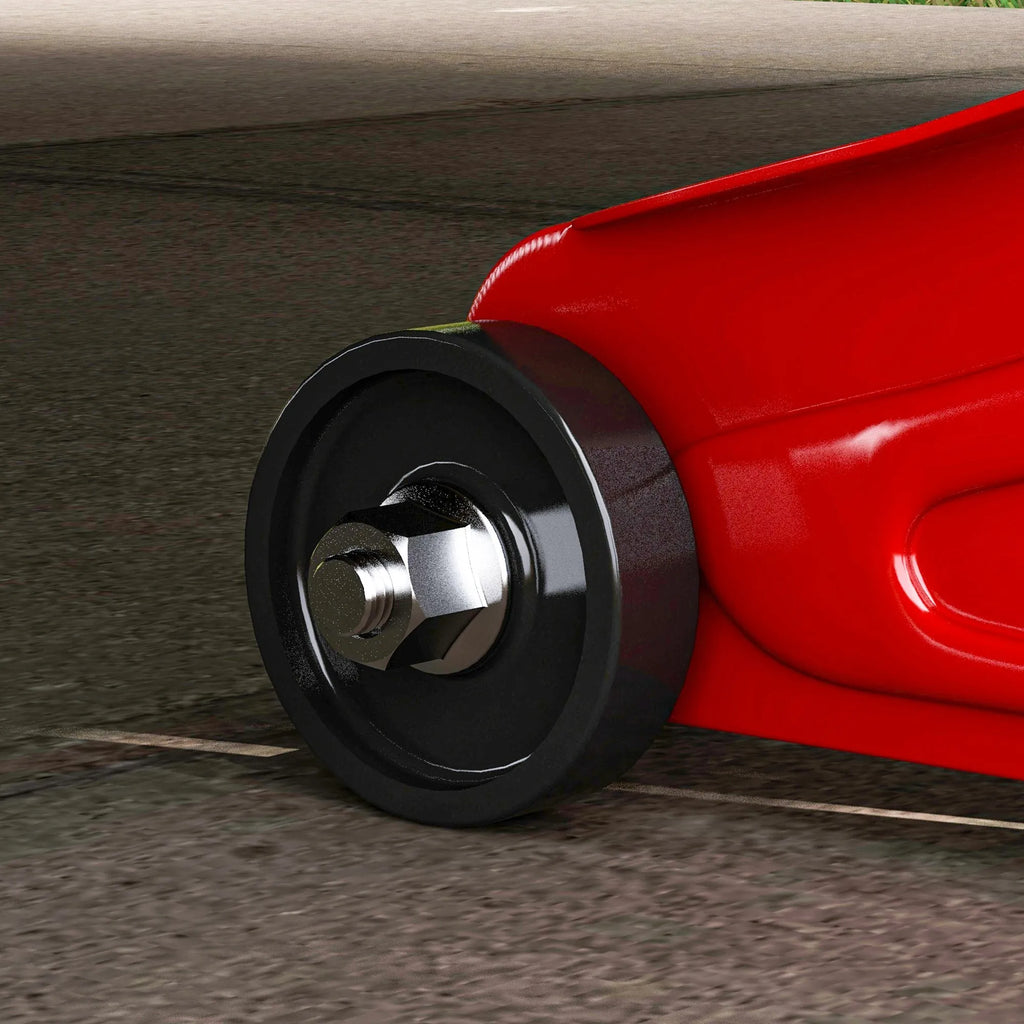 Hidraulinis automobilinis domkratas 2t, 120–300 mm, raudonas