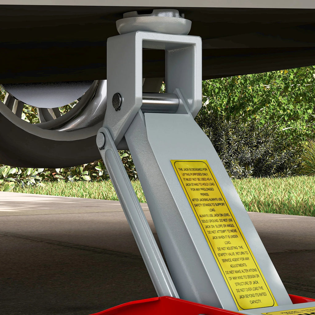 Hidraulinis automobilinis domkratas 2t, 120–300 mm, raudonas