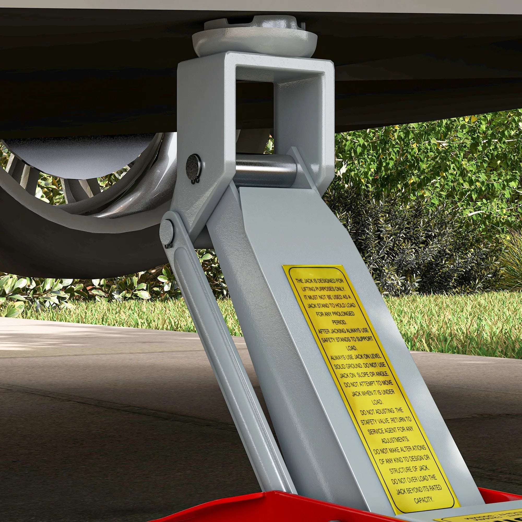 Hidraulinis automobilinis domkratas 2t, 120–300 mm, raudonas