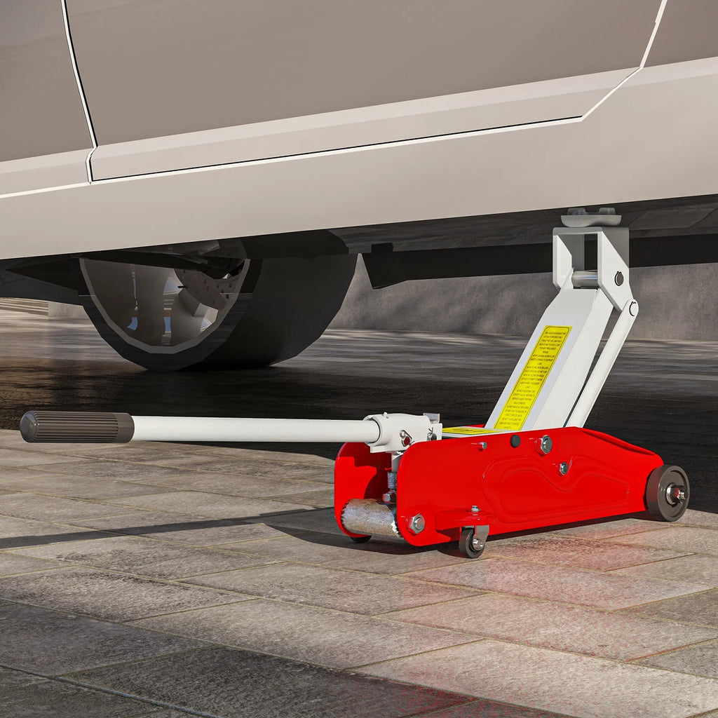 Hidraulinis automobilinis domkratas 2t, 120–300 mm, raudonas