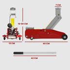 Hidraulinis automobilinis domkratas 2t, 120–300 mm, raudonas