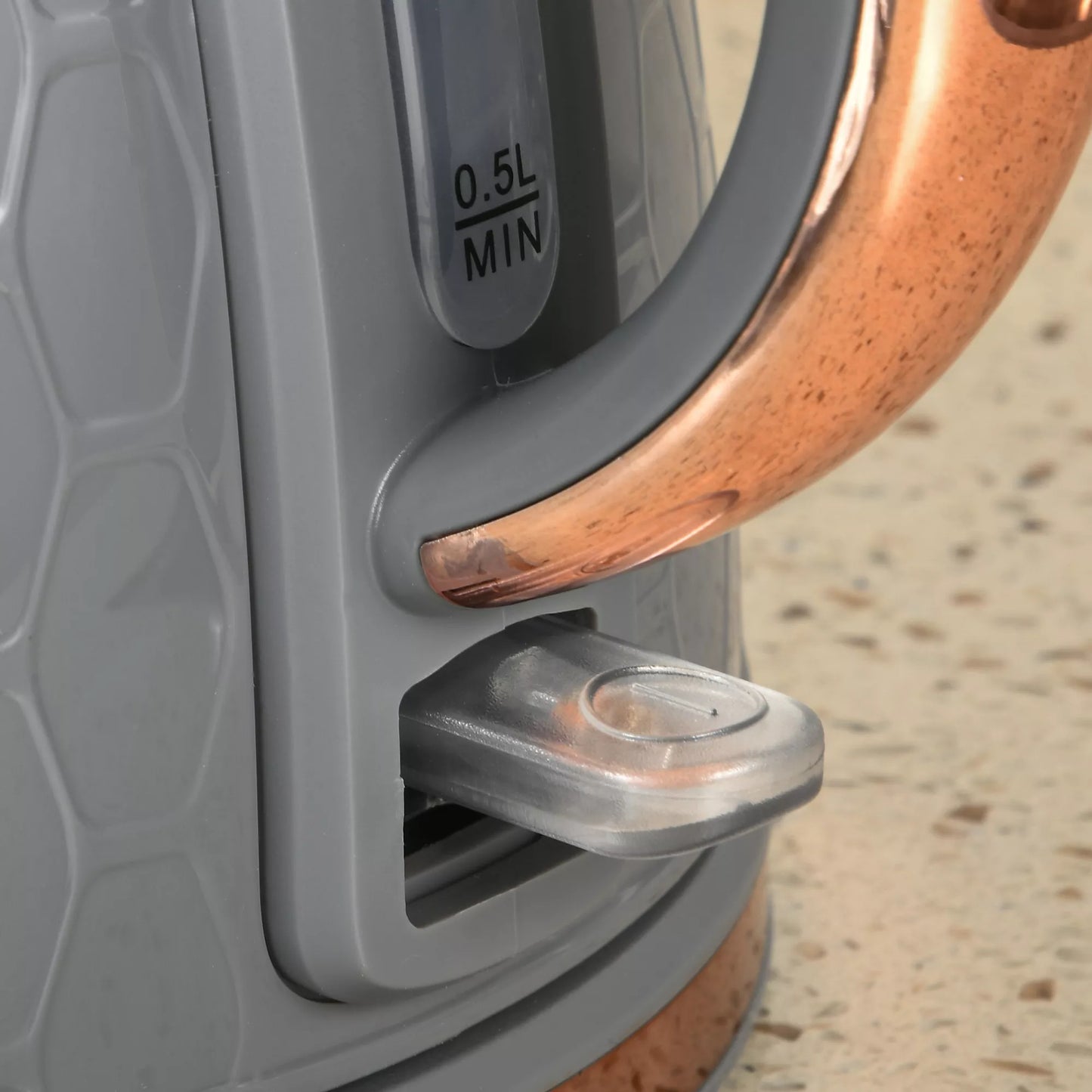 2-in-1 virtuvės rinkinys, skrudintuvas ir virdulys, kelios funkcijos, 1,7 L, vienu metu 4 skrudintos duonos riekelės, plastikas, pilkos spalvos