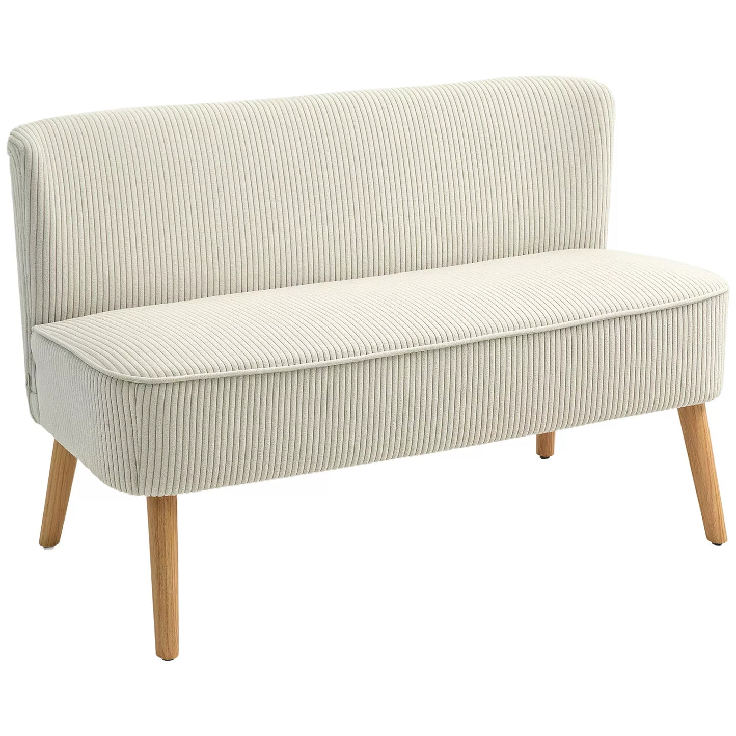 2-vietė sofa, minkšta apmušalai, lengvai prižiūrimi apmušalai, atlaiko iki 150 kg svorį, 117 x 56,5 x 77 cm, kreminė balta spalva