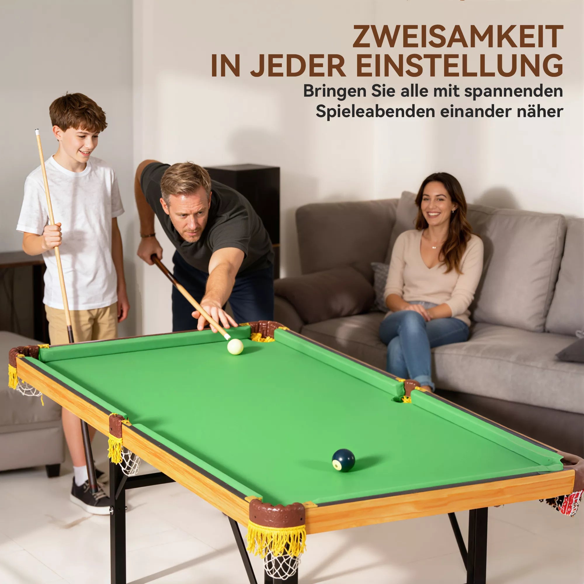 Sulankstomas biliardo stalas, 120 cm, žalias