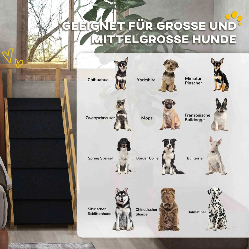 Hunderampe reguluojama, sulankstoma, iki 40 kg, natūralaus medžio