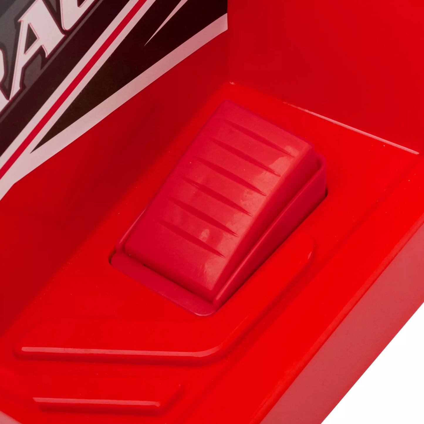 Elektrinis vaikiškas keturratis su priekaba, 2,5 km/h, 50 min. važiavimo laikas, nuo 1,5 iki 3 metų, iki 25 kg, raudonas