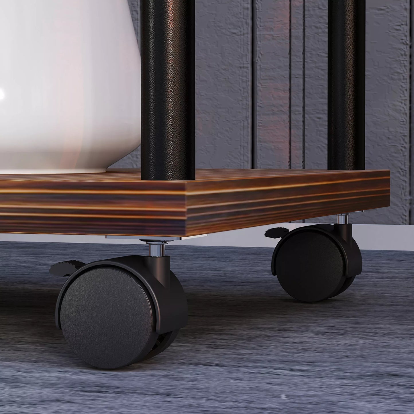 5 pakopų gėlių stovas, išdėstytas dizainas, lengvai perkeliamas, mediena, plienas