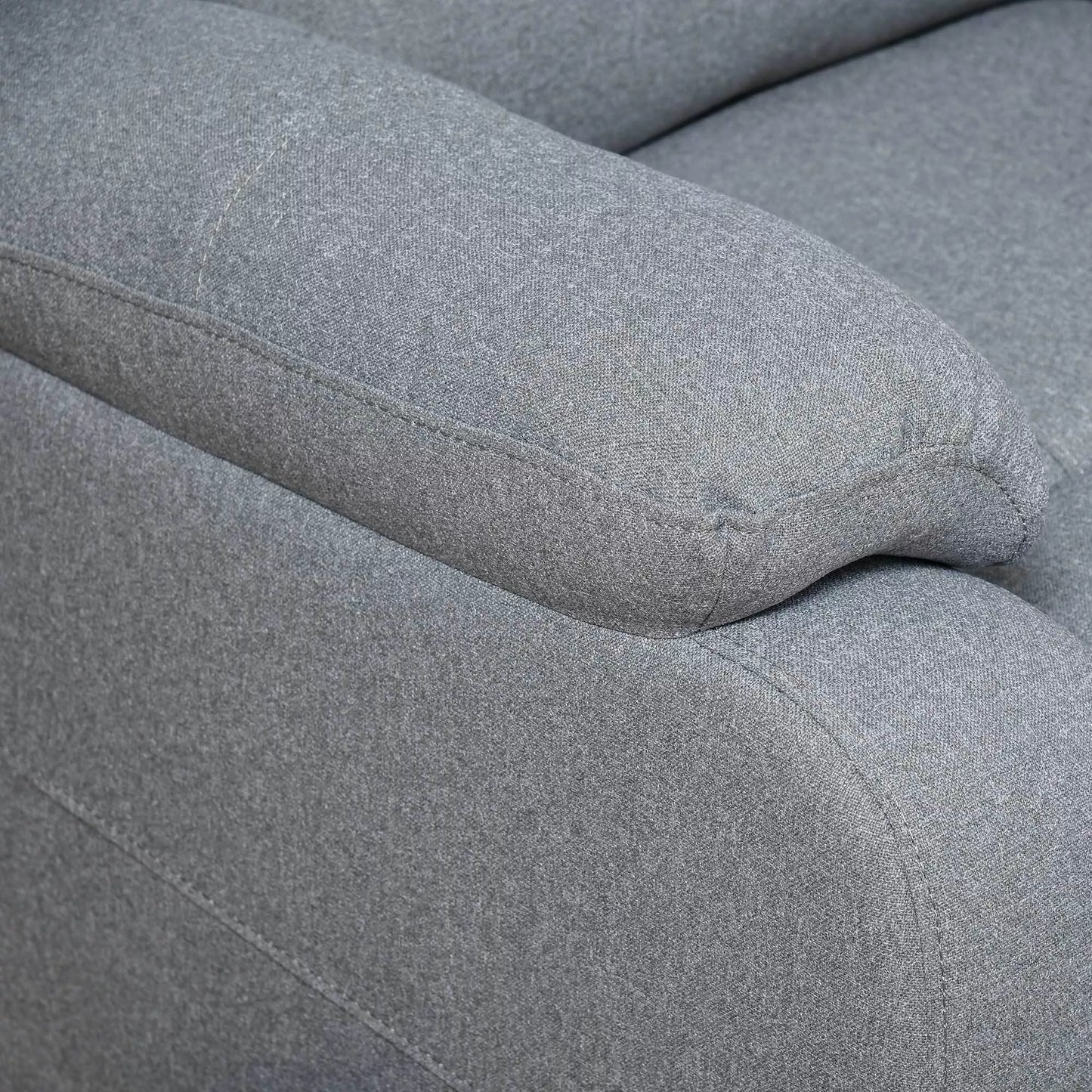 Relaksacinis TV krėslas su gulėjimo funkcija, reguliuojama atlošimo atrama ir kojų atrama, su linine išvaizda svetainei, miegamajam, šviesiai pilkas