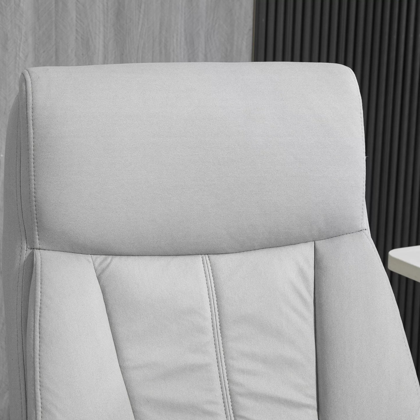 Biuro kėdė su masažo funkcija ir šildymo funkcija, kojelė, iki 120 kg, pilka