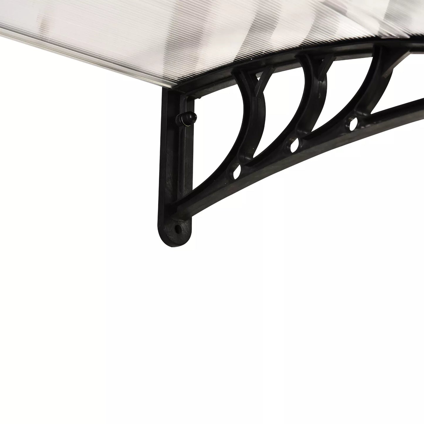 Stogelis virš durų 75 x 120 cm, vienšlaitis stogelis, polikarbonatinis, baltas