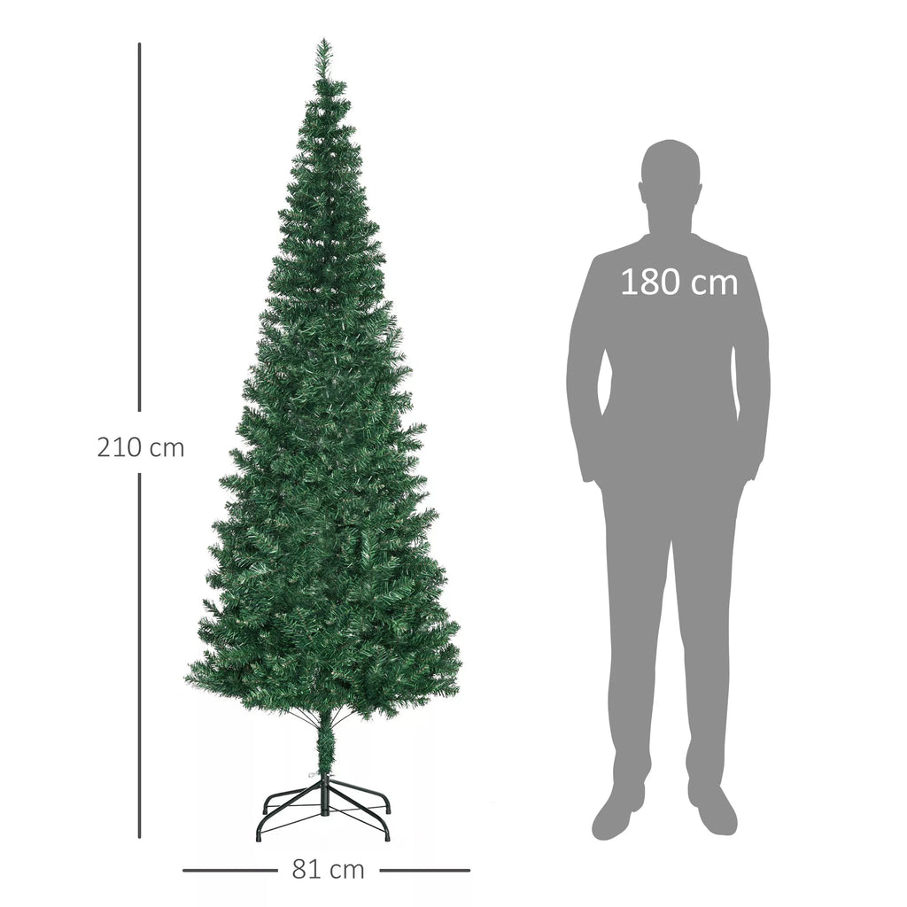 Dirbtinė eglutė su LED apšvietimu, 210 cm, žalia 631 šakelės