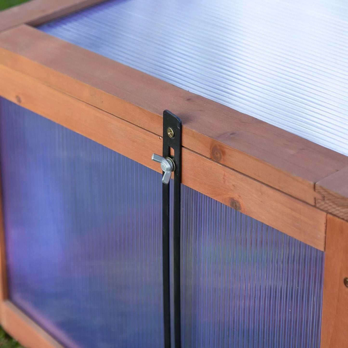 Mini šiltnamis, mažas šiltnamis sodui, su polikarbonato plokštėmis, geras šviesos pralaidumas, 100x65x40 cm