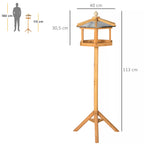 Schema su lesyklos matmenimis: aukštis 113 cm, stogas 40 cm, lentyna 30,5 cm