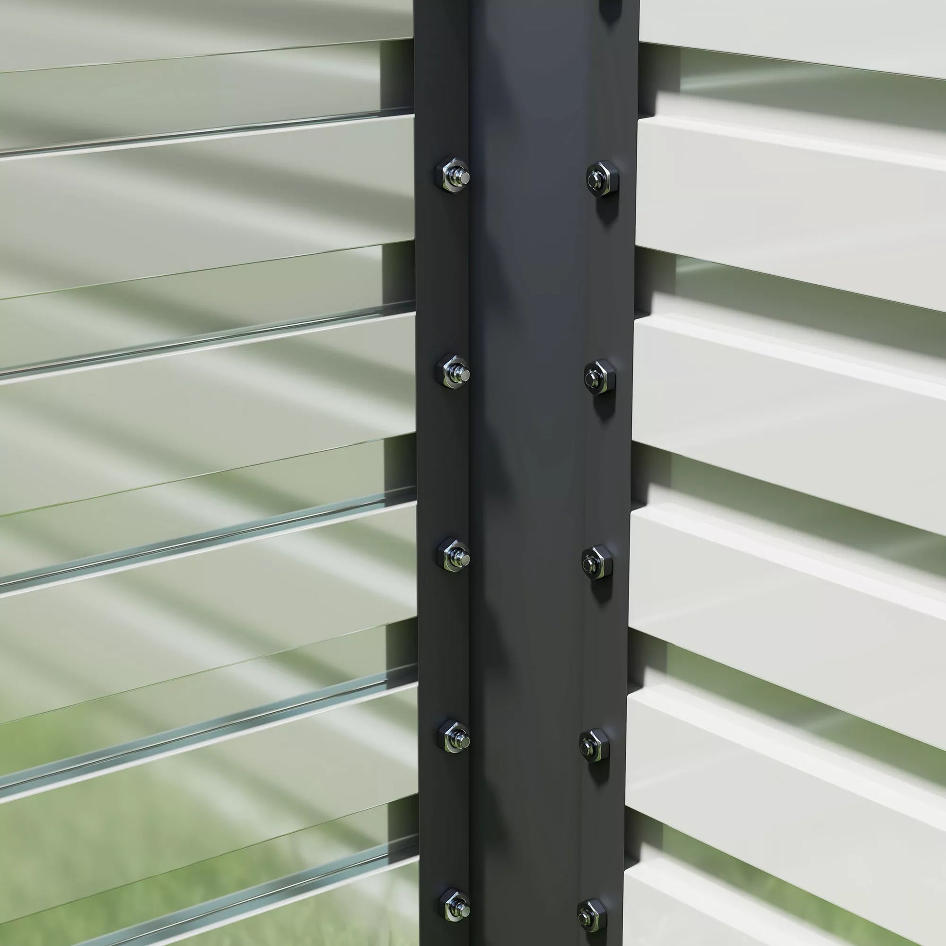 Aukštas lysvė, atviras pagrindas, milteliais dengtas plienas, 240 x 60 x 60 cm, tamsiai pilka