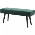 Sėdimoji sofa, minkšta sofa, lovos sofa, aksomo išvaizda, 100 x 36 x 45 cm, žalia