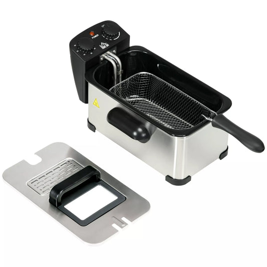 Gruzdintuvė, 3 litrai, 2000W galia, permatomas dangtis, vėsi rankena, juoda