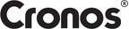 Cronos prekės ženklo logotipas juodais rašmenimis baltame fone