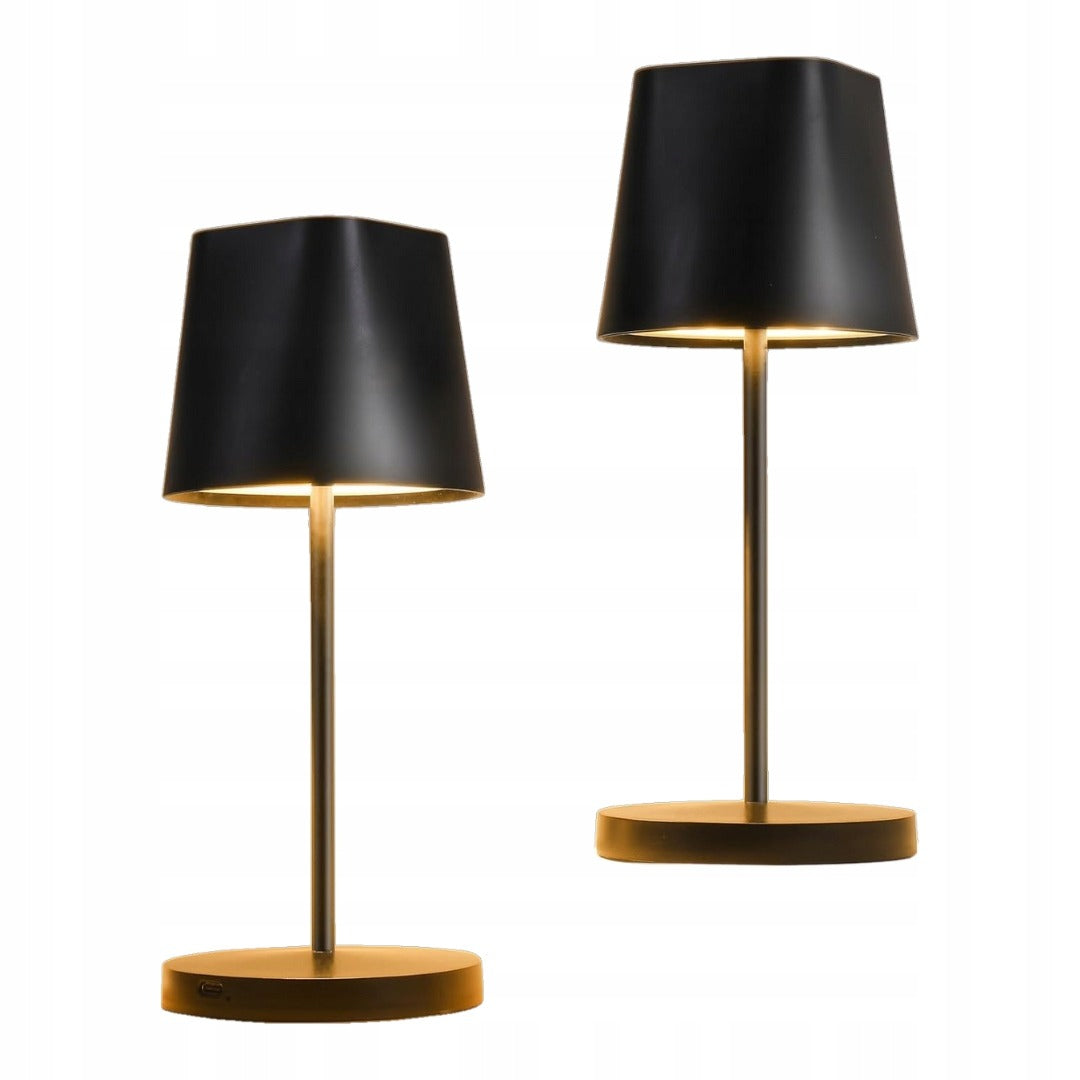 LED stalinė lempa, belaidė, lietimui jautri, reguliuojamo galingumo baterija, įkraunama su USB, 3000 K - 5000 K