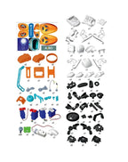 Interaktyvus humanoidinis robotas, STEM rinkinys, 9+ metų, 36 cm, baltas/oranžinis