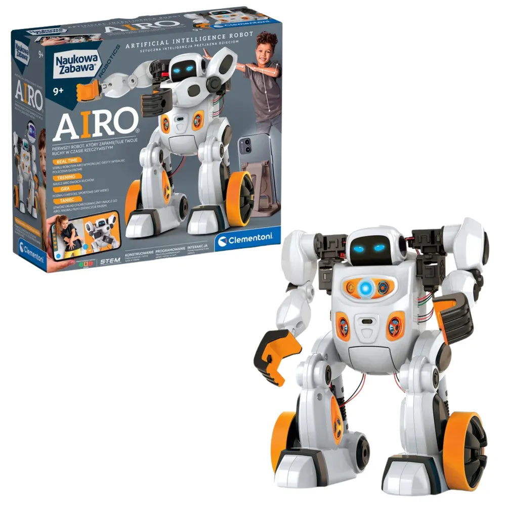 Interaktyvus humanoidinis robotas, STEM rinkinys, 9+ metų, 36 cm, baltas/oranžinis