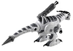 Interaktyvus robotas dinozauras, nuotoliniu būdu valdomas, su šviesos ir garso efektais, 65 cm, baltas